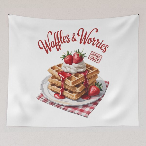 Item preview, Waffles Graphic Brunch Breakfast Top Weekend Cafe designed and sold by TrinaEspinoza.
