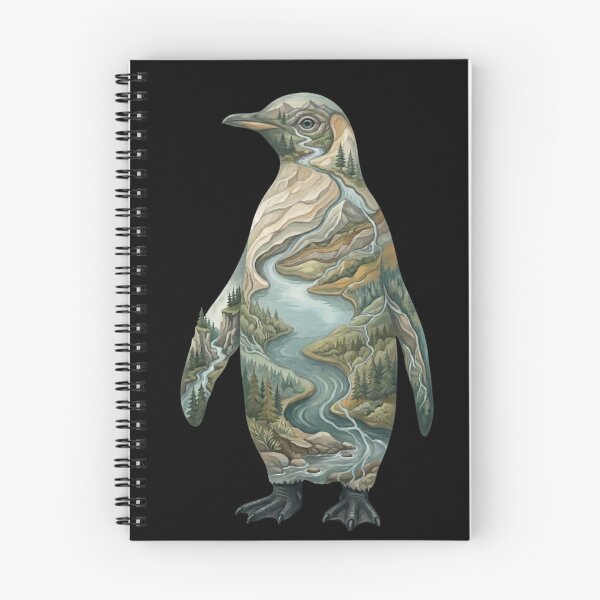 Item preview, River Landscape Penguin – Nature Within Form designed and sold by printedartgoods.