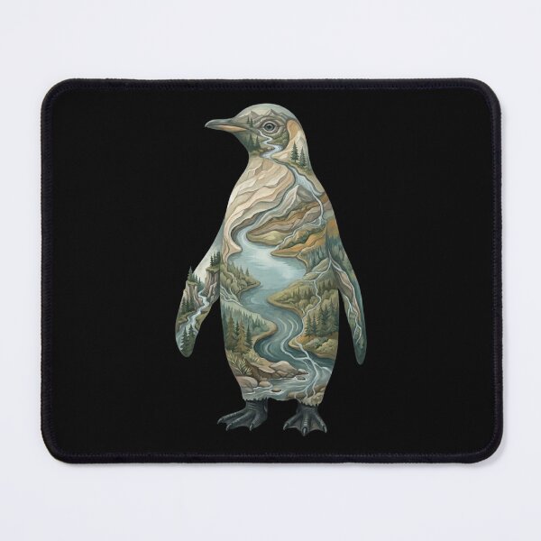 Item preview, River Landscape Penguin – Nature Within Form designed and sold by printedartgoods.