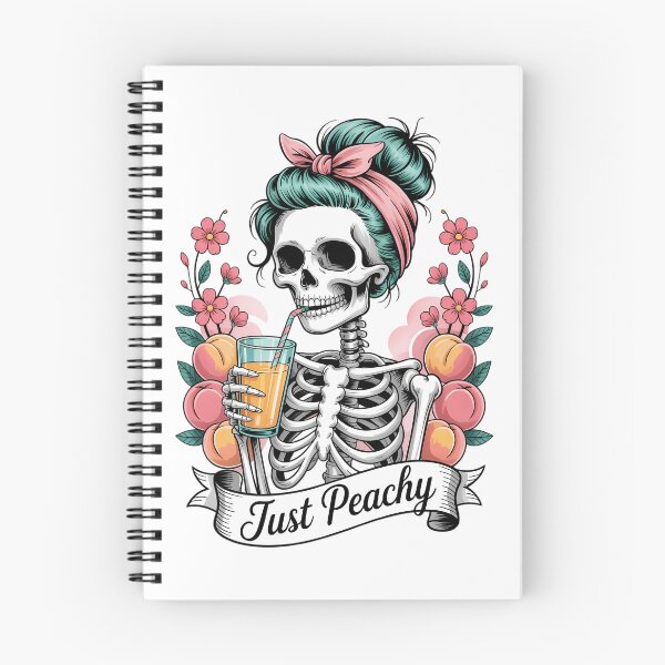 Item preview, Just Peachy Skeleton 70s Hippie Summer Vibes designed and sold by TyraYoung.