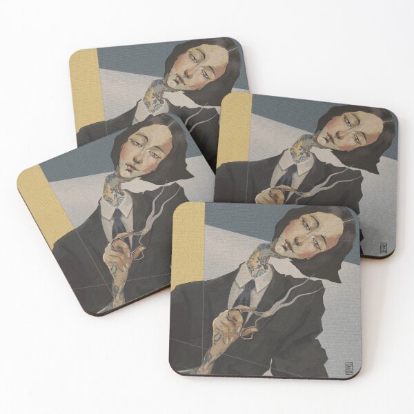 Item preview, Cut You Up 2026 - Contemporary Surrealist Portrait of an Asian Woman designed and sold by Urban Envy.