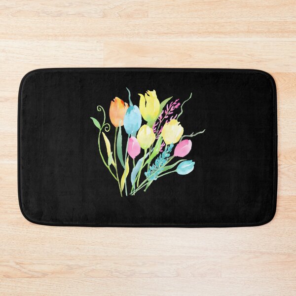 Item preview, Colorful Watercolor Tulip Bouquet Botanical Spring Floral Art Greeting Card designed and sold by FestivityFinds.