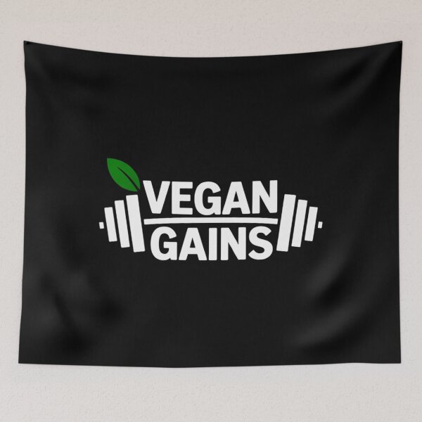 Item preview, Vegan Gains Vegetarian Gym Wear designed and sold by TyraYoung.