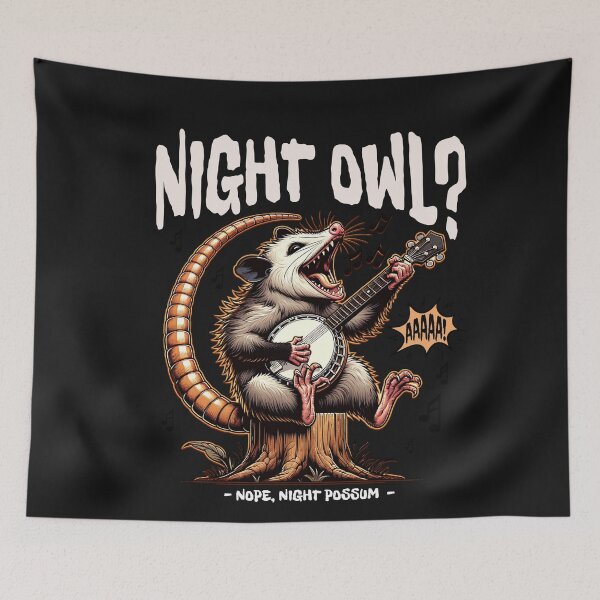 Item preview, Night Possum Banjo Player Opossum Music Humor designed and sold by Tsugraf Designs.