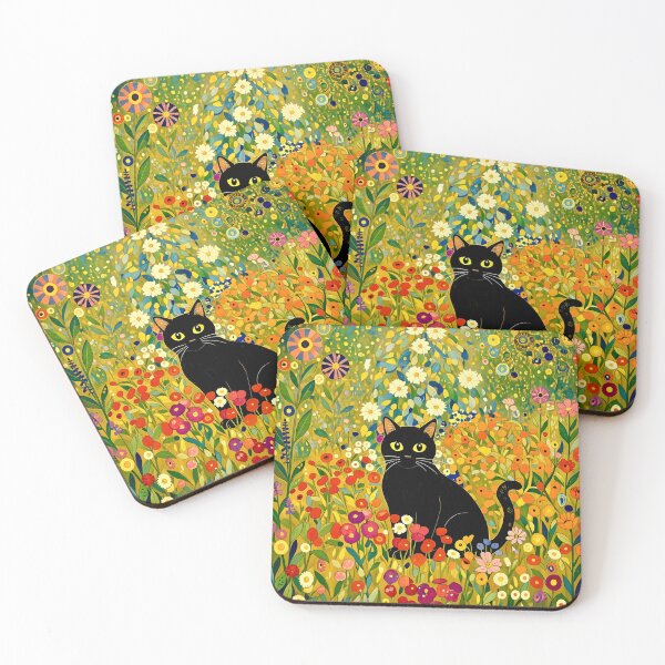 Item preview, Klimt Cat in Flower Garden designed and sold by Vicky Brago-Mitchell®.