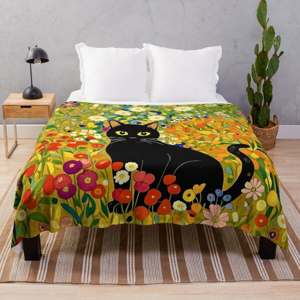 Item preview, Klimt Cat in Flower Garden designed and sold by Vicky Brago-Mitchell®.