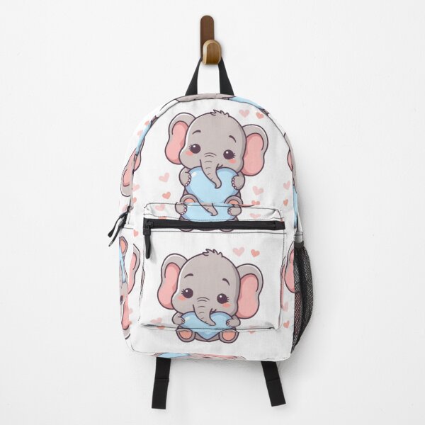 Item preview, Kawaii Baby Elephant Sending Love – Pastel Animal Sticker designed and sold by DigitfanStudio.