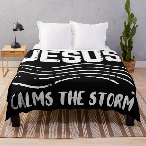 Item preview, Jesus Calms the Storm - Christian Quotes - White Design designed and sold by MoriaStore.