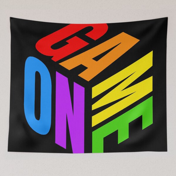 Item preview, GAME ON 3D Isometric Cube | Colorful Rainbow Gamer Esports Streetwear designed and sold by PryntedLabs.