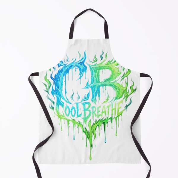 Item preview, Cool Breathe — Dripping Flame Logo Design | Neon Blue Green Fire Typography | Metal Band Style Graphic Tee & Streetwear Print designed and sold by SketchSyndicate.
