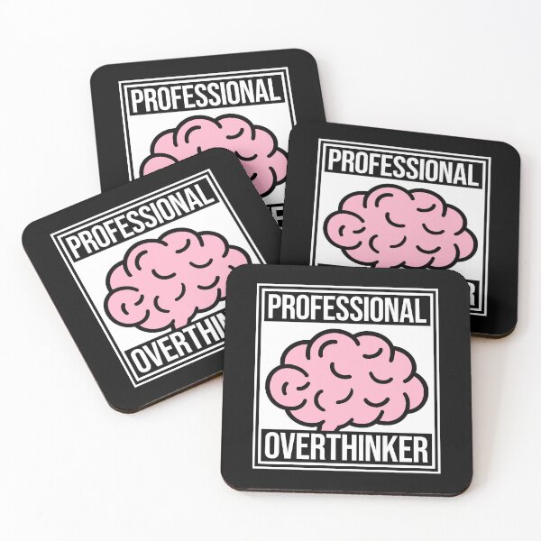 Item preview, Professional Overthinker Funny Relatable Anxiety Quote designed and sold by shirt-o-mat.