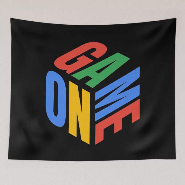 Item preview, GAME ON 3D Isometric Cube | Colorful Gamer Esports Streetwear designed and sold by PryntedLabs.