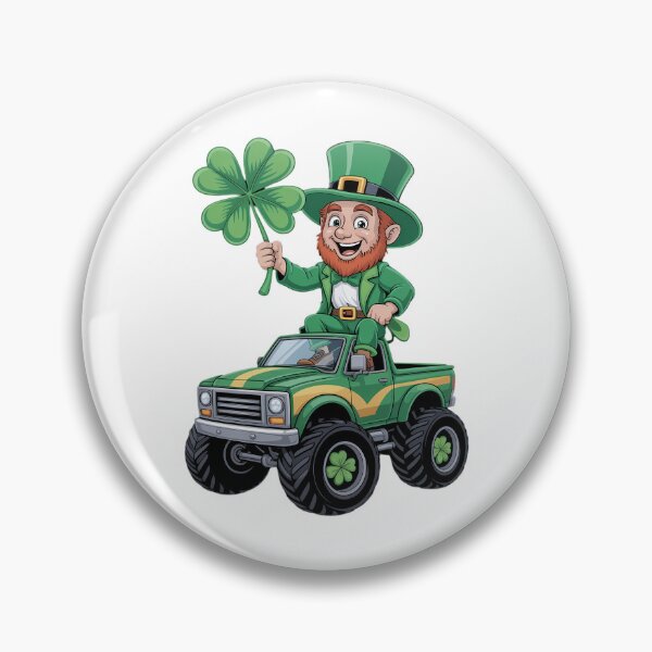 Item preview, St Patricks Day Leprechaun Monster Truck Lucky designed and sold by TrinaEspinoza.