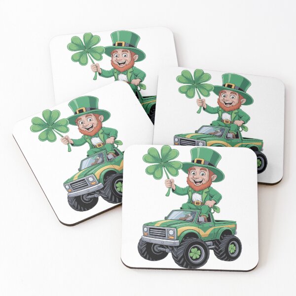 Item preview, St Patricks Day Leprechaun Monster Truck Lucky designed and sold by TrinaEspinoza.