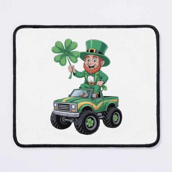 Item preview, St Patricks Day Leprechaun Monster Truck Lucky designed and sold by TrinaEspinoza.