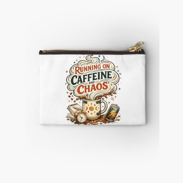 Item preview, Running on Caffeine and Chaos Funny Coffee Quote Retro Vintage Design designed and sold by GMACgraphicsCo.