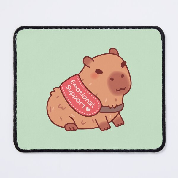 Item preview, Cute Capybara Here For Emotional Support designed and sold by rustydoodle.