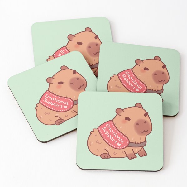 Item preview, Cute Capybara Here For Emotional Support designed and sold by rustydoodle.