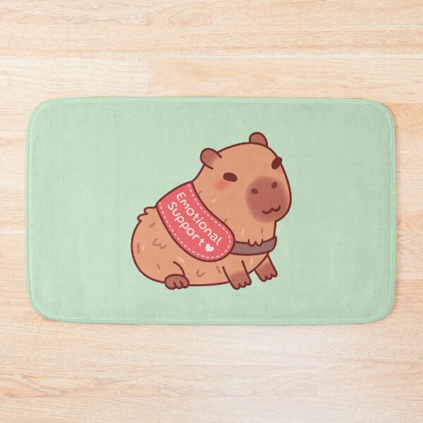 Item preview, Cute Capybara Here For Emotional Support designed and sold by rustydoodle.