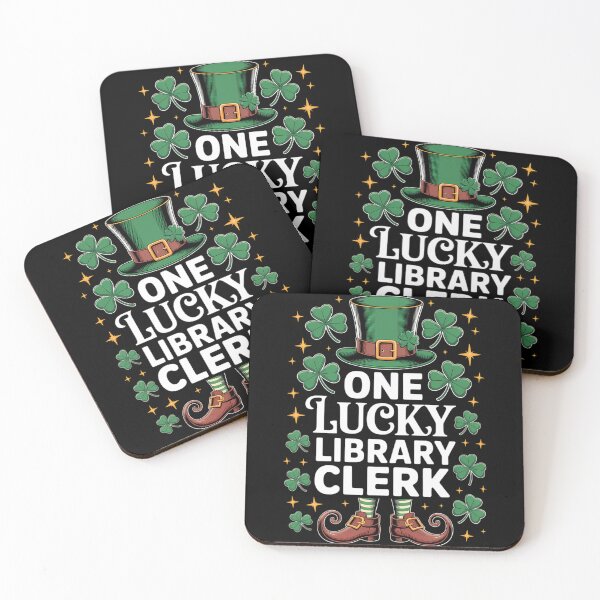 Item preview, St Patricks Day Leprechaun One Lucky Library Clerk designed and sold by TyraYoung.