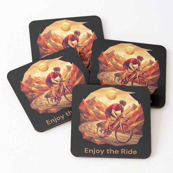 Item preview, Enjoy the Ride - Geometric Cycling Art designed and sold by Mania Graphix.