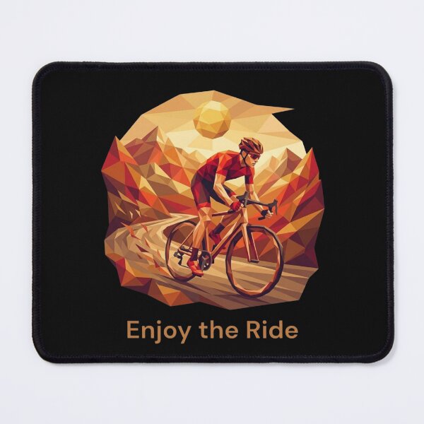 Item preview, Enjoy the Ride - Geometric Cycling Art designed and sold by Mania Graphix.