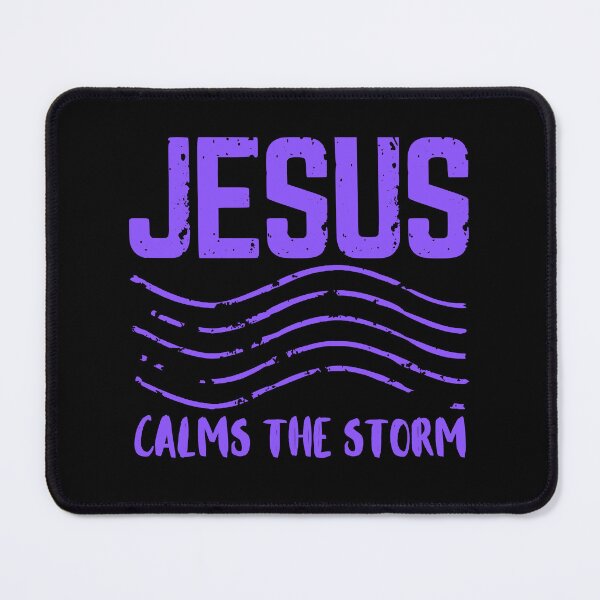 Item preview, Jesus Calms the Storm - Christian Quotes - Purple Design designed and sold by MoriaStore.
