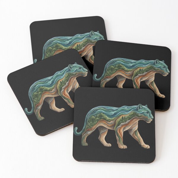 Item preview, Forest Terrain Panther – Sleek Nature Silhouette designed and sold by printedartgoods.