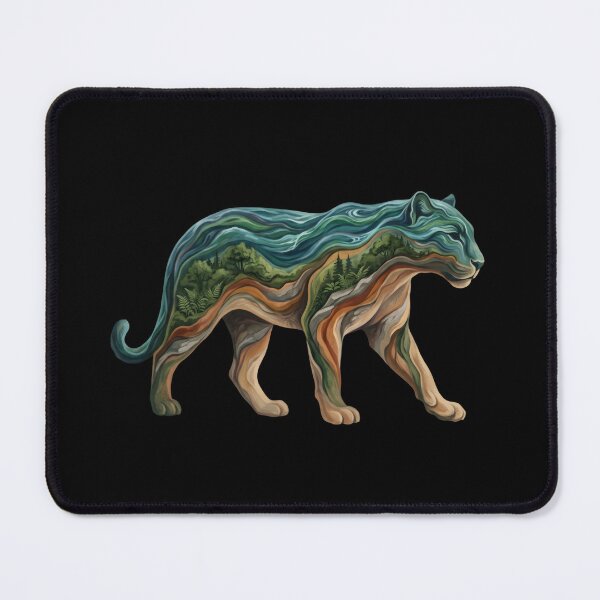 Item preview, Forest Terrain Panther – Sleek Nature Silhouette designed and sold by printedartgoods.