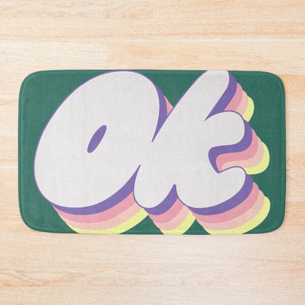 Item preview, Retro “OK” Typography Pastel Layered Shadow - Cute Affirmation Aesthetic designed and sold by nineFlorals.