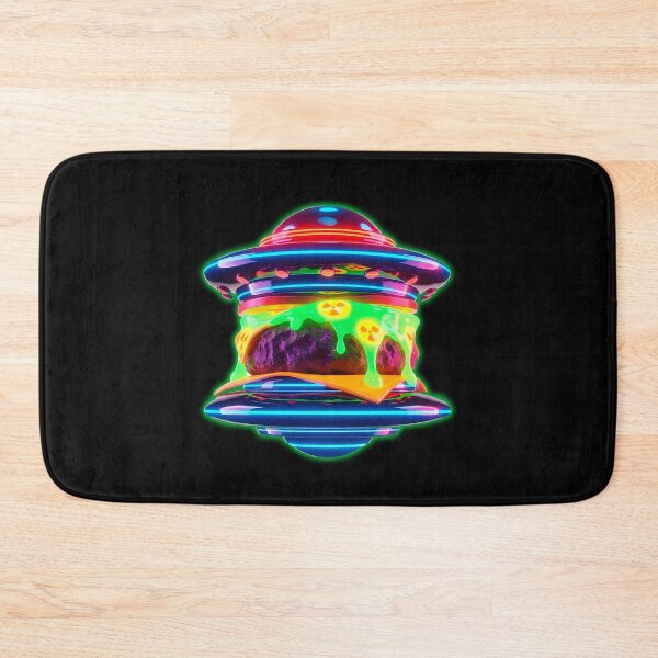 Item preview, Radioactive UFO Burger - Neon Alien Space Food Art designed and sold by powersunlight.
