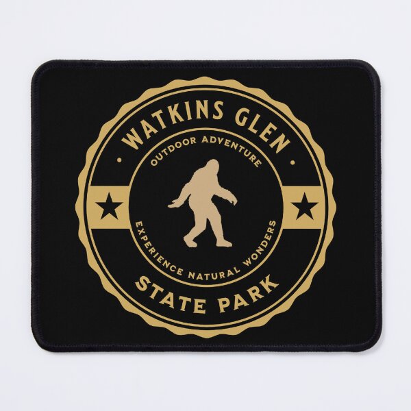 Item preview, Watkins Glen State Park - Hiking Camping - Retro Bigfoot designed and sold by CattlettArt.
