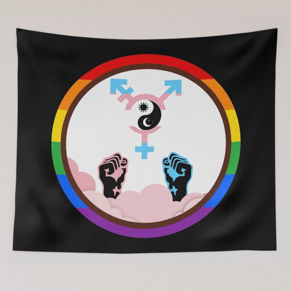 Item preview, Celestial Harmony Trans Pride Emblem designed and sold by dickensign.