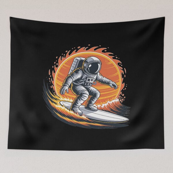 Item preview, Astronaut Surfing in Space Solar Wave Surfer Cosmic Design designed and sold by D-Oles-Mercher.