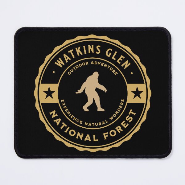 Item preview, Watkins Glen National Forest - Hiking Camping - Finger Lakes - Retro Bigfoot designed and sold by CattlettArt.