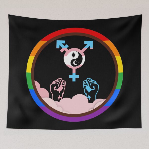 Item preview, Celestial Harmony Trans Pride Emblem designed and sold by dickensign.