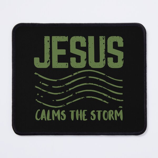 Item preview, Jesus Calms the Storm - Christian Quotes - Green Design designed and sold by MoriaStore.