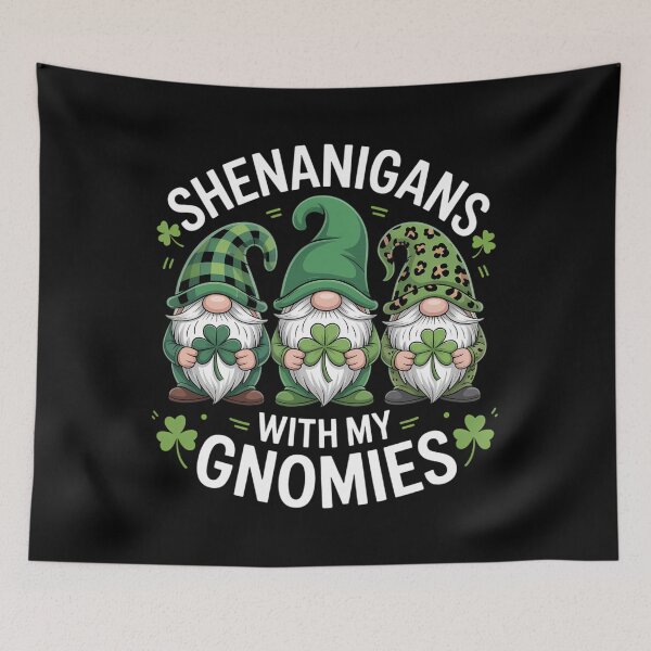 Item preview, St Patricks day lucky Shamrock leopard gnomes Irish designed and sold by TrinaEspinoza.