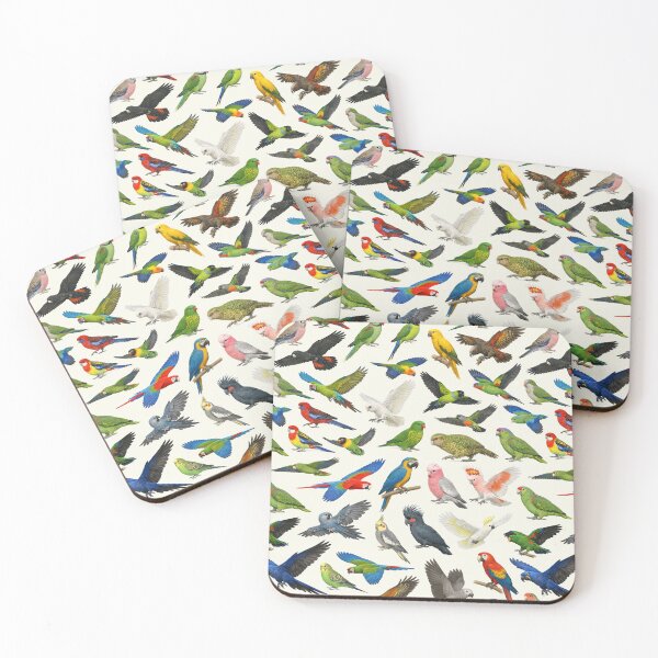 Item preview, Parrots of the World Retro Style Bird Chart designed and sold by kakarikihill.