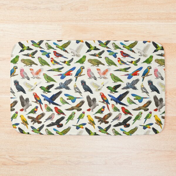 Item preview, Parrots of the World Retro Style Bird Chart designed and sold by kakarikihill.
