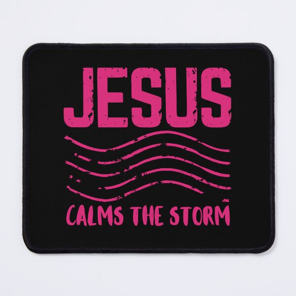 Item preview, Jesus Calms the Storm - Christian Quotes - Pink Design designed and sold by MoriaStore.