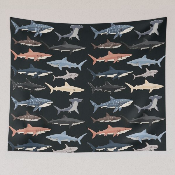 Item preview, Sharks pattern designed and sold by xiao xuans.
