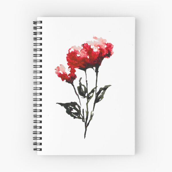 Item preview, Red Carnation Watercolor Sticker | Romantic Floral Gothic Botanical Print designed and sold by Little Bloom Studio.