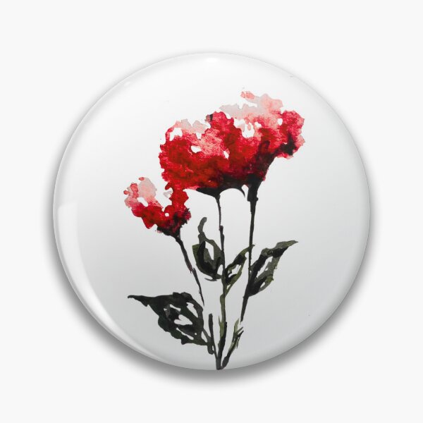 Item preview, Red Carnation Watercolor Sticker | Romantic Floral Gothic Botanical Print designed and sold by Little Bloom Studio.