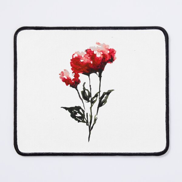 Item preview, Red Carnation Watercolor Sticker | Romantic Floral Gothic Botanical Print designed and sold by Little Bloom Studio.