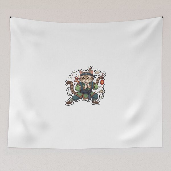 Item preview, Brave Warrior Mulan Cat with Dragon Guardian designed and sold by Purely Art Shop.