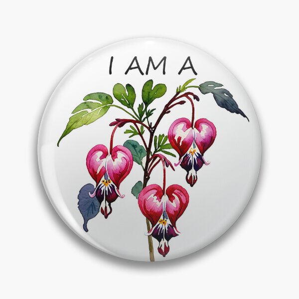 Item preview, I Am a Bleeding Heart - Watercolor flowers designed and sold by Mia's Menagerie.
