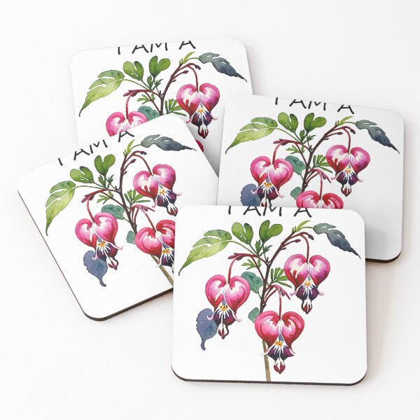 Item preview, I Am a Bleeding Heart - Watercolor flowers designed and sold by Mia's Menagerie.