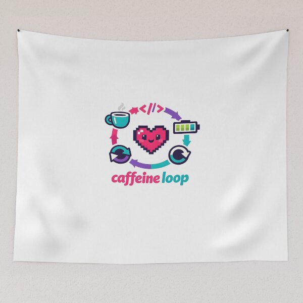 Item preview, "Caffeine Loop" | Aesthetic Gamer & Coder Life Graphic designed and sold by Naviora.