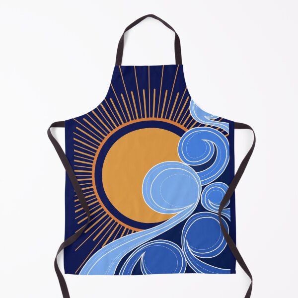 Item preview, Retro Sun and Ocean Waves Abstract designed and sold by inznap.